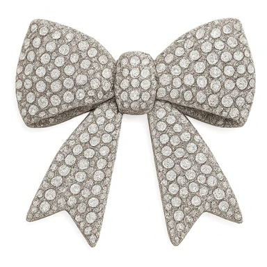 Rhinestone bow , remove background sticker