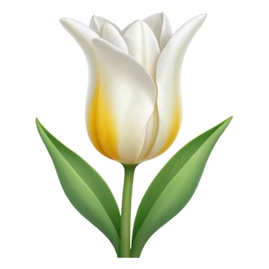 White tulip sticker