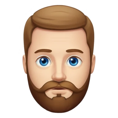 Hombre blanco con barba  sticker