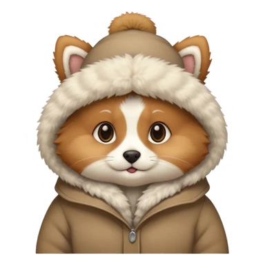 pet in winter outfit sticker