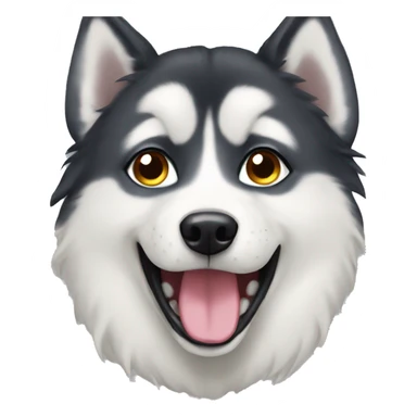 Dog husky burp rainbow  sticker