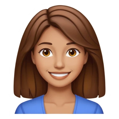 can you draw an emoji of a woman with hair parted down the middle sticker
