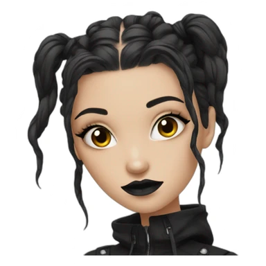 hot goth girl with big sticker