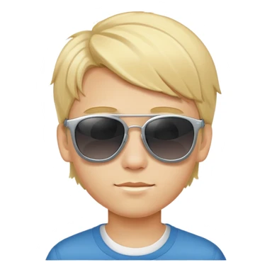 Blonde boy with cool sunglasses sticker