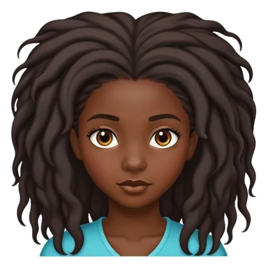 the back of african girls head sticker