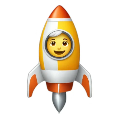 White freelancer on rocket sticker