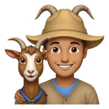 The chill guy meme but his head is a goat sticker