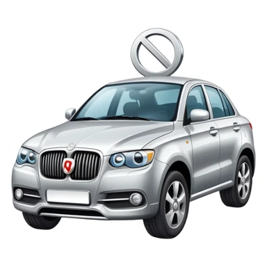 car with ruble sign sticker