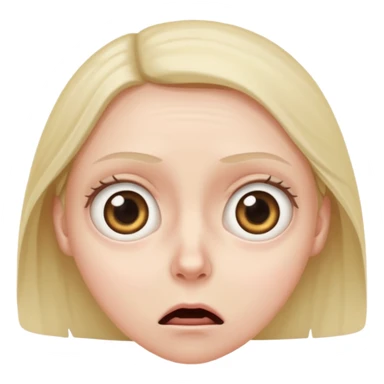 a frightened person sticker