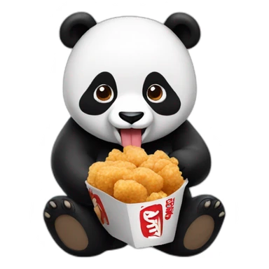 Panda eating kfc sticker