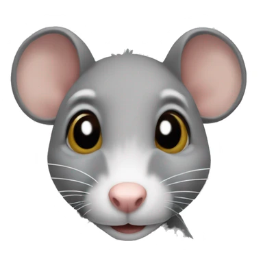 Grey little rat sticker