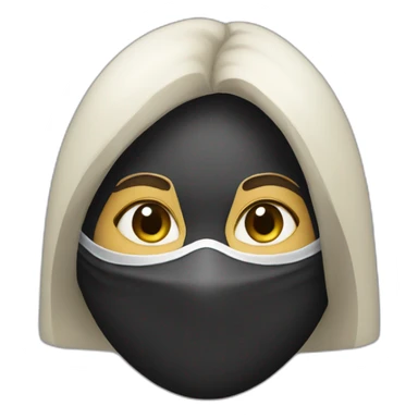 masked woman sticker