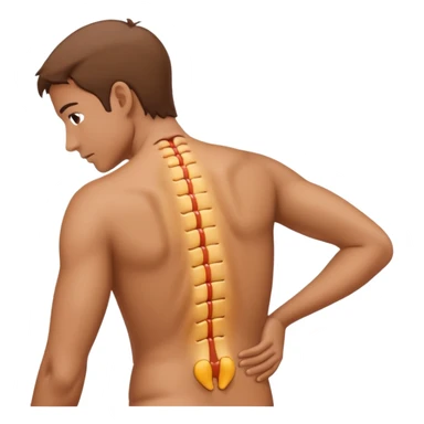back pain, focus on humen back sticker