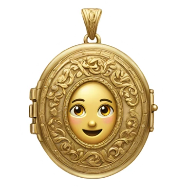 antique gold locket sticker