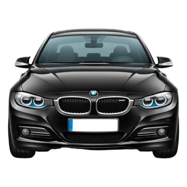 Une bmw serie 3 noir sticker