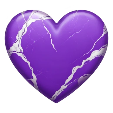 purple heart with a marble texture sticker