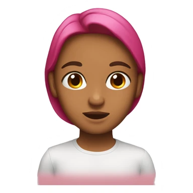 Emoji color rosa beso  sticker