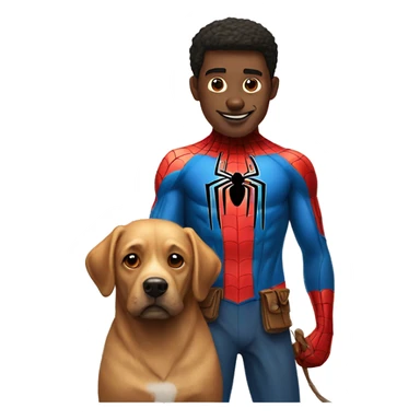 spider-man with a dog sticker