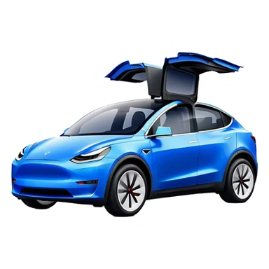 Tesla Model Y - Tesla (Model Year: 2022) (Iconic colour: Blue) sticker