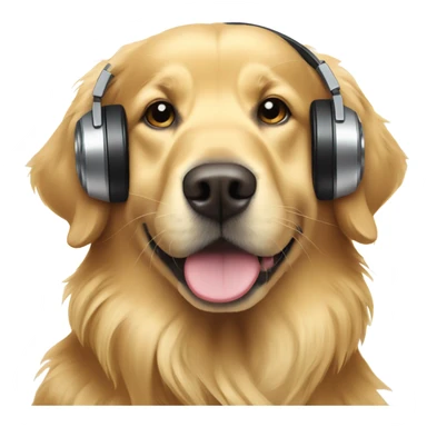 Golden retriever as a DJ sticker