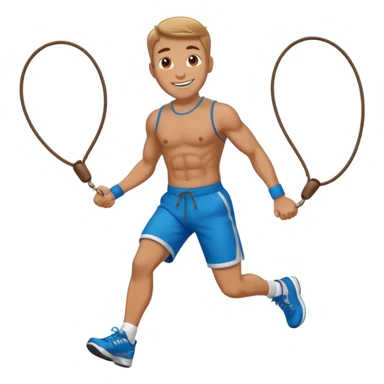man doing jumping rope sticker