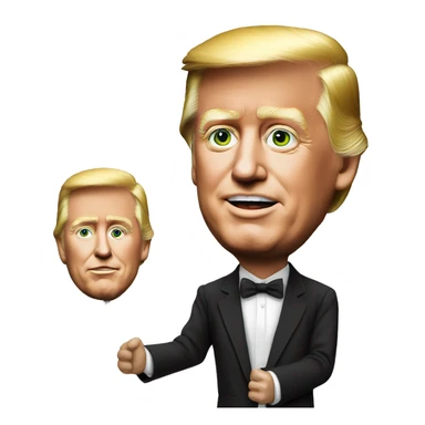  Trump stick figure marionette elon sticker