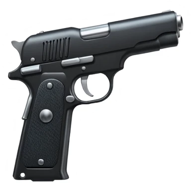 Pistola negro  sticker