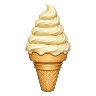 vanilla ice cream cone sticker