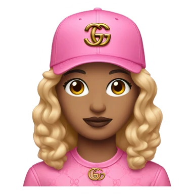 Pink gucci cap sticker