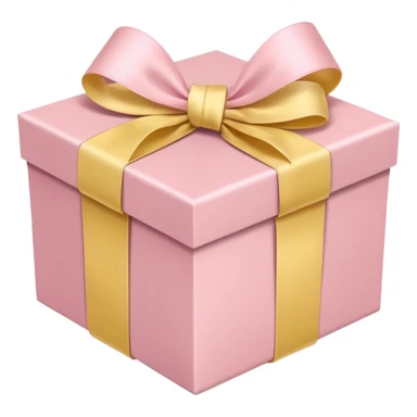 Gift box with ribbon in soft pink, beige and yellow pastel colors sticker