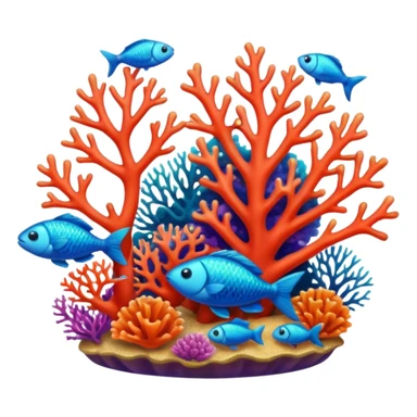 A colorful coral piece surrounded by tiny fish.


























































 sticker