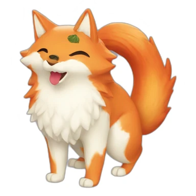 Kitsune fruit sticker