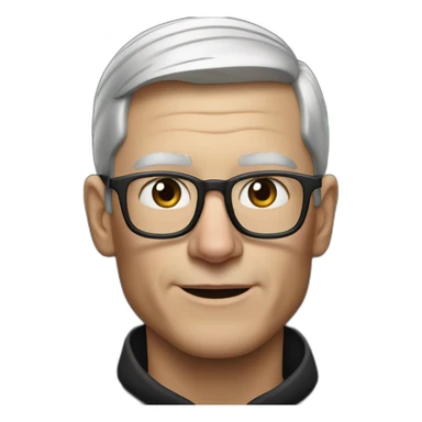 tim cook with a black macbook pro sticker
