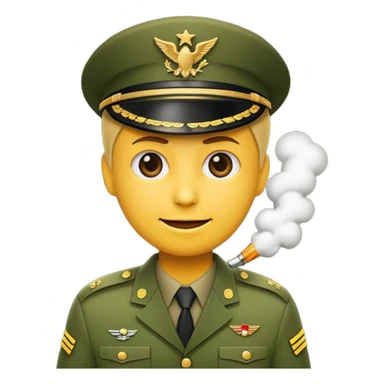 high quality emoji style factory in military green color, no smoke, modern and sleek design, visually appealing sticker