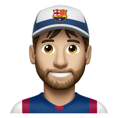 Messi avec un chapeau noir sticker