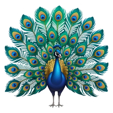 Peacock feathers sticker