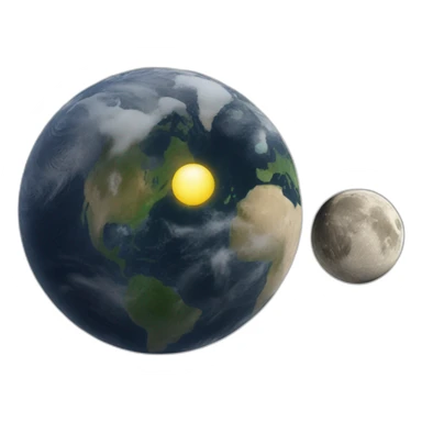 Moon ans Earth Gavity sticker