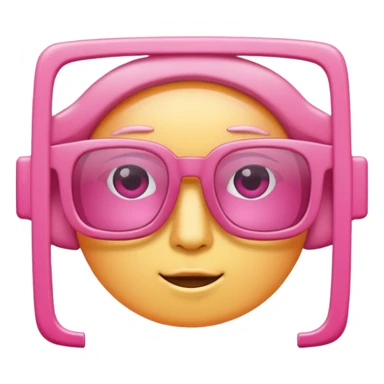 Glasses with pink lenses sticker