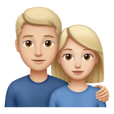 two people chatting, upper body, animated faces sticker