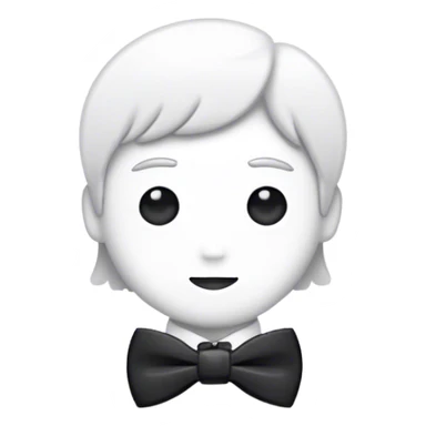 Black bowtie sticker