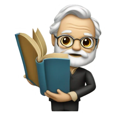 Victor Hugo holds a book in his hand sticker
