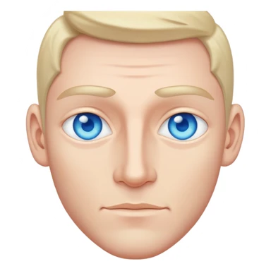 Bold man with blue eyes. Scerd.  sticker