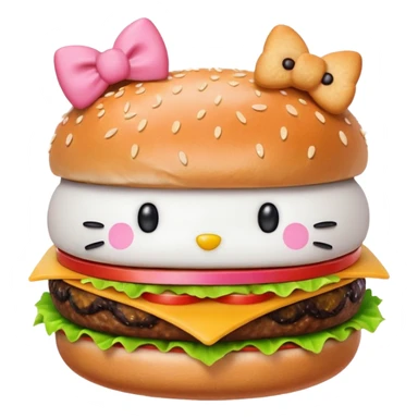 Hello kitty hamburger sticker