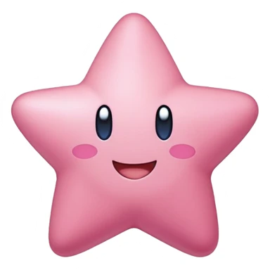 Kirby on a star  sticker