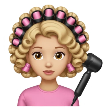 A girl that is getting hair done sticker