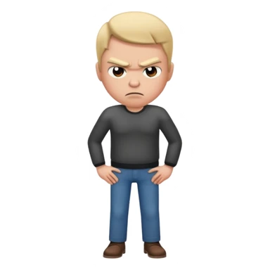 Hands on hips upset sticker