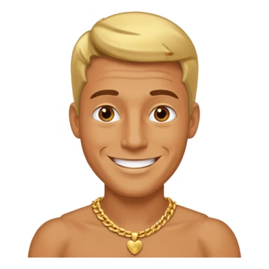 a rockstar man wearing necklace sticker