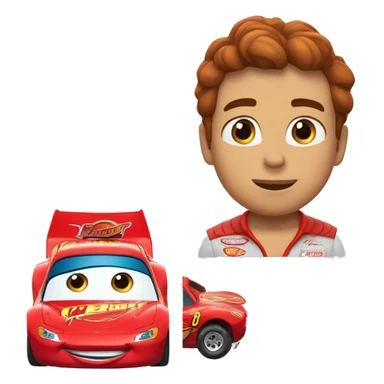 lightning mcqueen as a person sticker