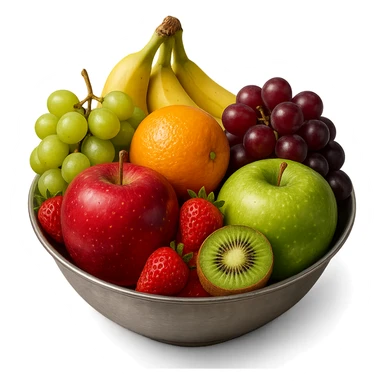 UNA BOWL DI FRUTTA FRESCA, IPERREALISTICA 4K sticker