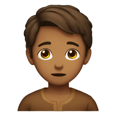 Crying brown boy, wearing a Kurta sticker